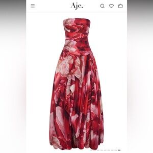 Aje Asymmetrical Flora Gown